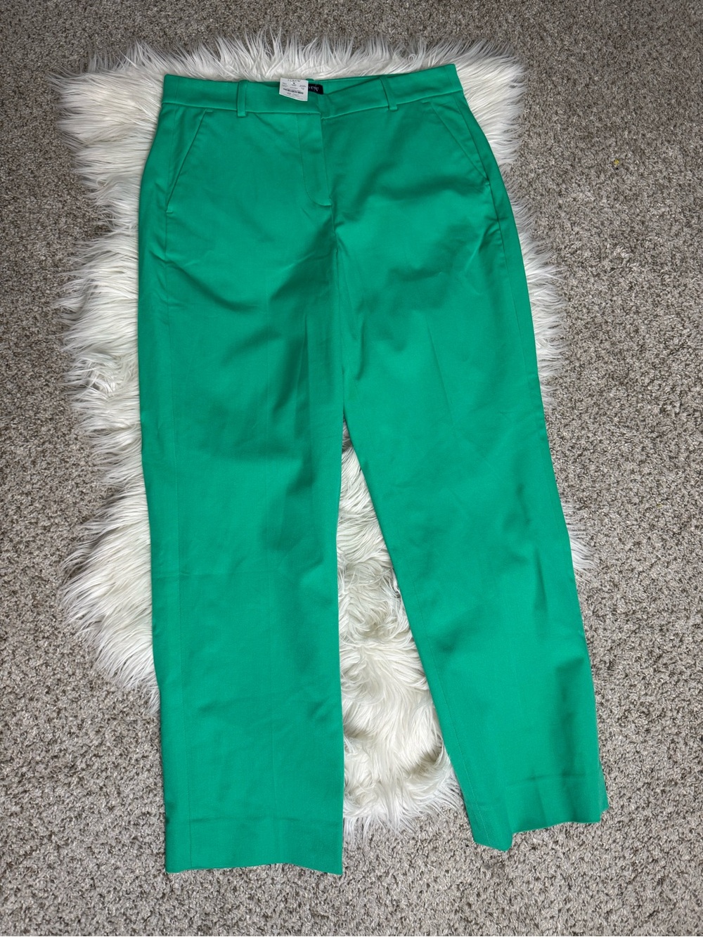 J. Crew NEW Kallie Green Straight Leg Tailored Pants Sz 10 NWT